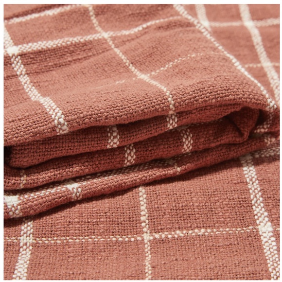 Little Korboose Woven Throw Blanket - Rust - Picture 3 of 3